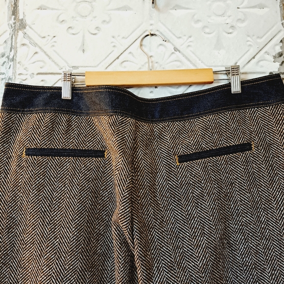 Baby Phat Jean Co Brown Tweed Cropped Pants- NWT - Picture 5 of 13